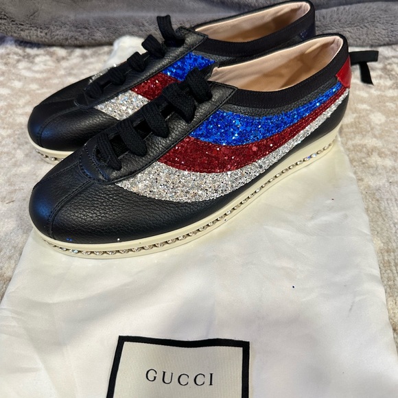 Gucci sequin sneakers - Picture 1 of 4
